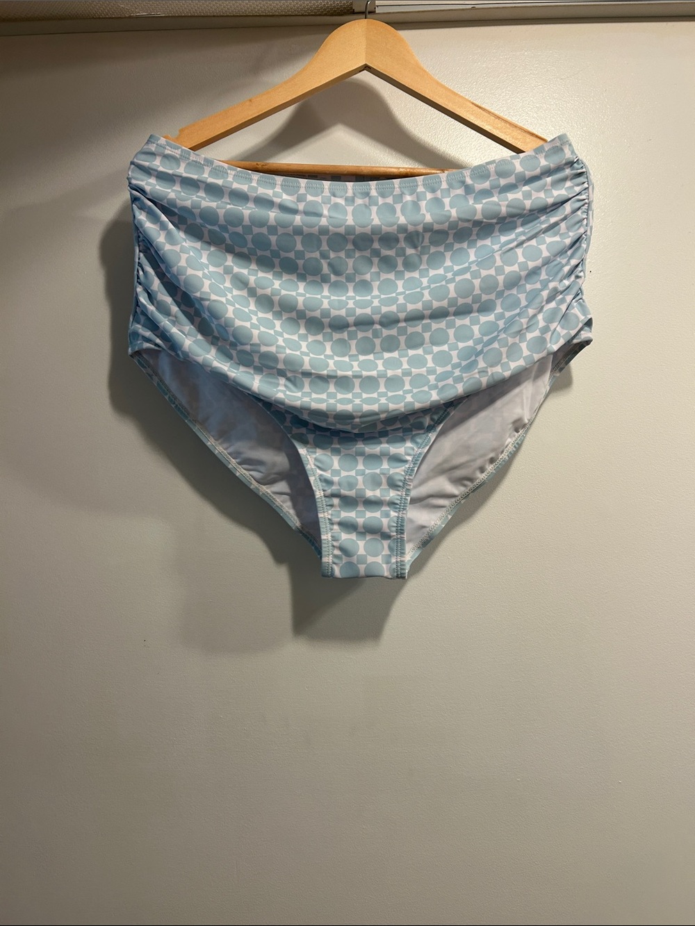 Light Blue Geometric Bikini Top and matching Bottom - Picture 4 of 11